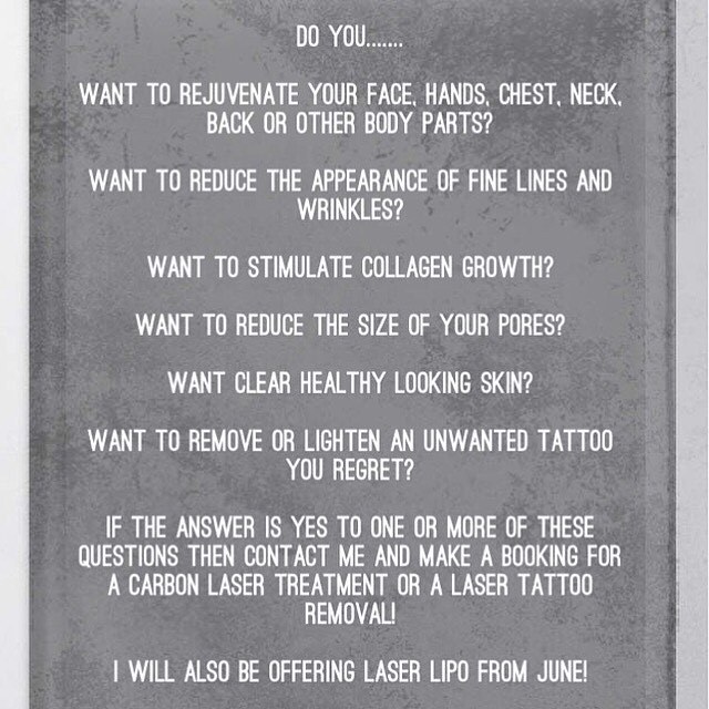 If the answer is yes follow @laseredbeauty and make an appointment by charleyatwell