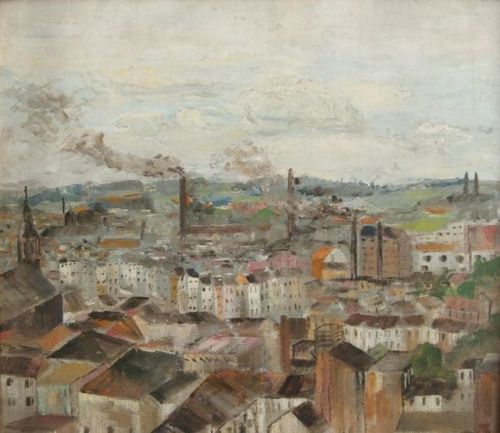 Rooftops, Genval - Belgium    -     Marcel Jefferys Belgian , 1872-1924Oil on canvas on panel, 43 x 