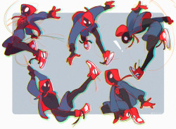 daianpan:  some quick rough sketches of miles from spiderverse! its such a fun movie!!