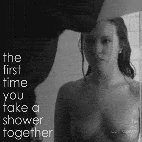 the-wet-confessions:  the first time you take a shower together