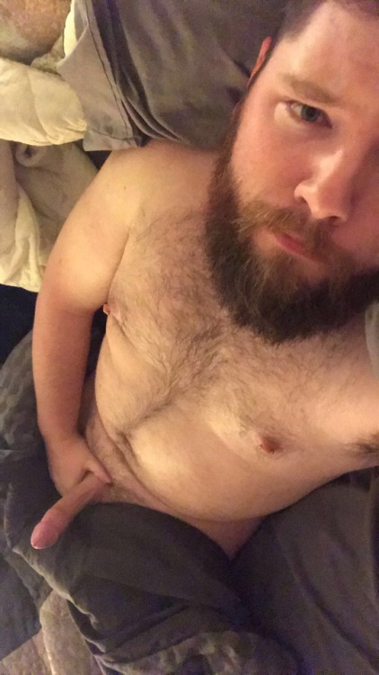 zachbeardcub: Sometimes morning wood won’t go away Instagram: zachwiththebeard