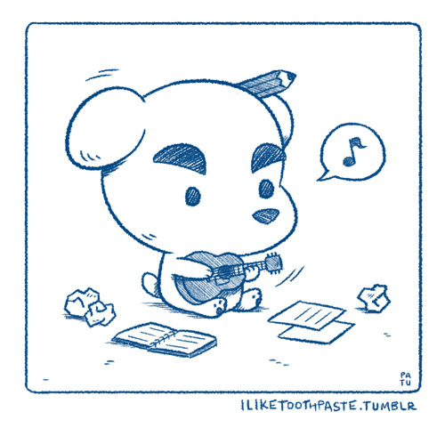 iliketoothpaste:A quick lil drawing of KK Slider. Have a nice day!
