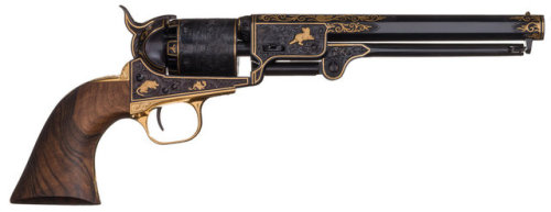 Engraved and gold inlaid pair of Colt Model 1851 percussion revolvers, by master engraver J.J. Adams