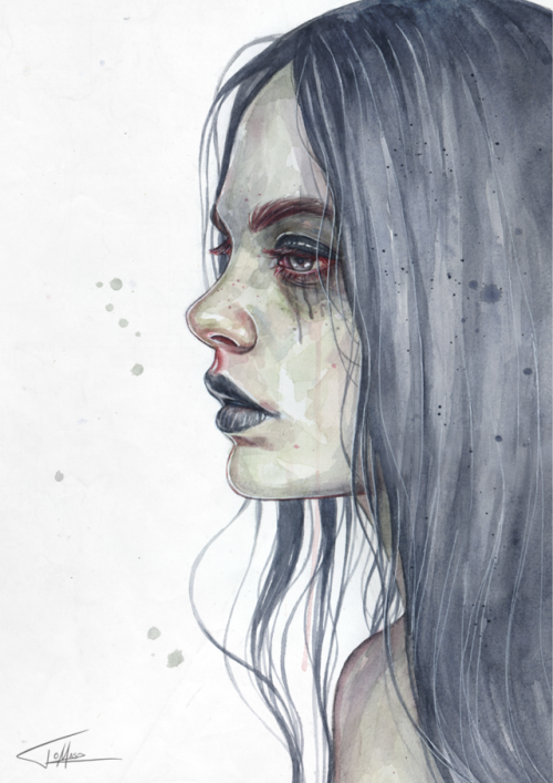 tomasz-mro: Deceived - Watercolor and pen on paper. Prints available in my shop! For more insights i