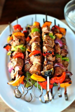 in-my-mouth:  Grilled Marinated Steak Kebabs 