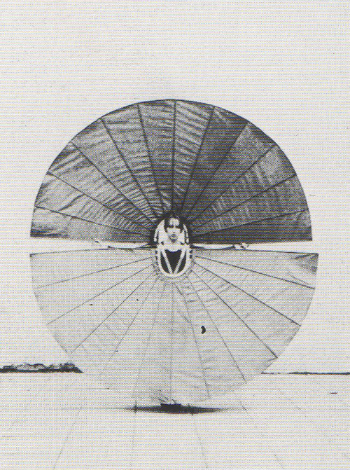 atavus:  Rebecca Horn - White Body Fan, 1972