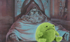 glittertomb:frogginbloggin:pondering my ricky rain frogPondering my forg