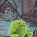 glittertomb:frogginbloggin:pondering my ricky rain frogPondering my forg