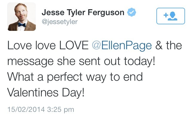 falloutboys:  Celebrities showing their support for Ellen Page after she came out