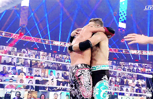audreyhrnes: EDGE and CHRISTIAN reunite at the WWE Royal Rumble 2021