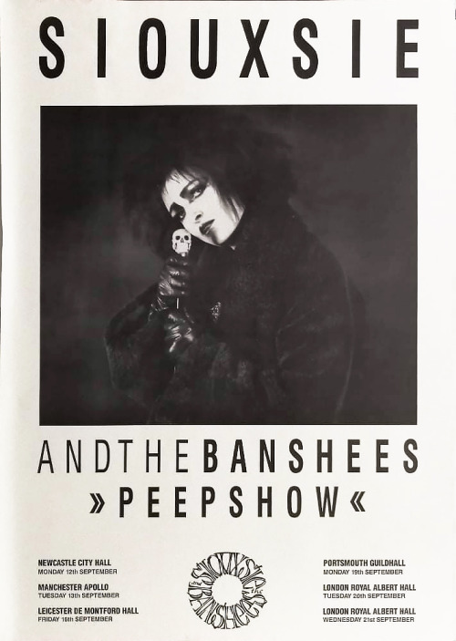 Siouxie And The Banshees, newspaper ad for their Peepshow tour 1988Peek-a-boo, peek-a-boo (golly jee