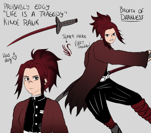 Character reference for my sister’s Demon slayer’s OC, AkameI’ve done art of her before, just hadnt 