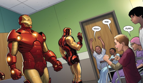 tony-stark-ing:Tony is so good with kids.Invincible Iron Man (2015) issue #4