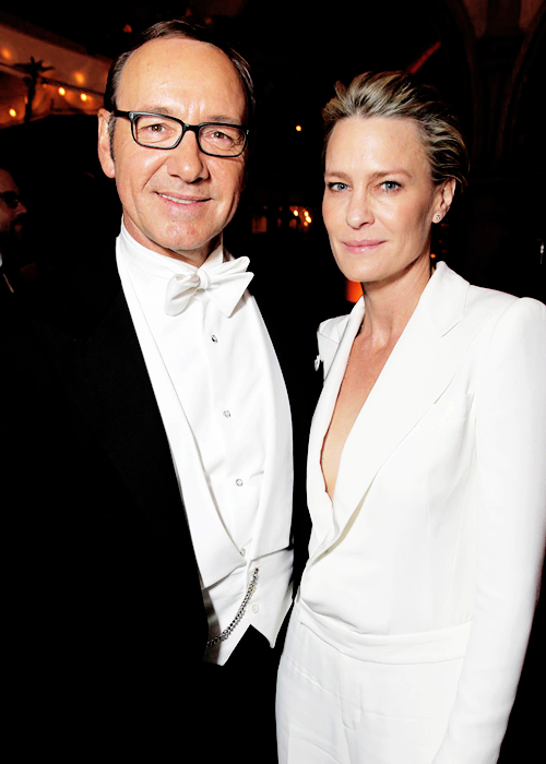 Robin Wright and Kevin Spacey at the Emmys.