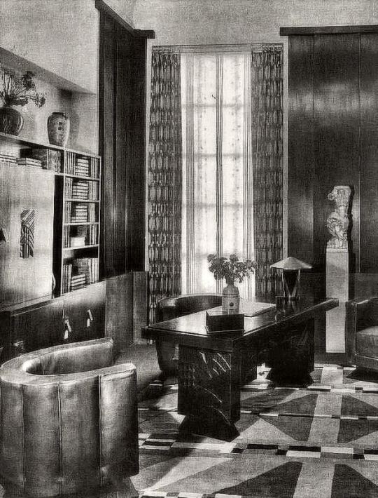 Study by Djo-Bourgeois. Paris 1925. #djo-bourgeois #art deco interior #1920s interior#Paris#art deco#1920s#1925#france