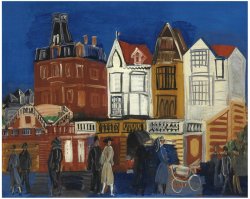 huariqueje:    La promenade à Trouville   -    Raoul Dufy , ca. 1922   French, 1877–1953   Oil on ca nvas ,65 x 80.5 cm. (25.6 x 31.7 in.)      