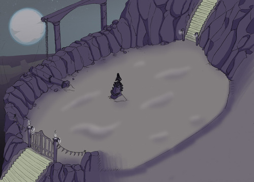 Scribble for starting area. I need to make loads of rocks. Middle area left open for stuff to place 
