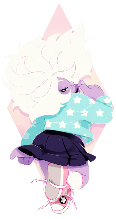 weirdlyprecious:  AmethystThe Birthstone of February  And I’ve been drawing so many Rubies, Sapphires, Jaspers and Pearlnet doodles that I felt like I wasn’t expressing enough love for this purple cutie <3 Every time I feel stuck and my drawings