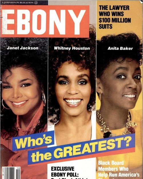 #EBONY Magazine (1987) featuring #JanetJackson , #WhitneyHouston &amp; #AnitaBaker  Repost @cult