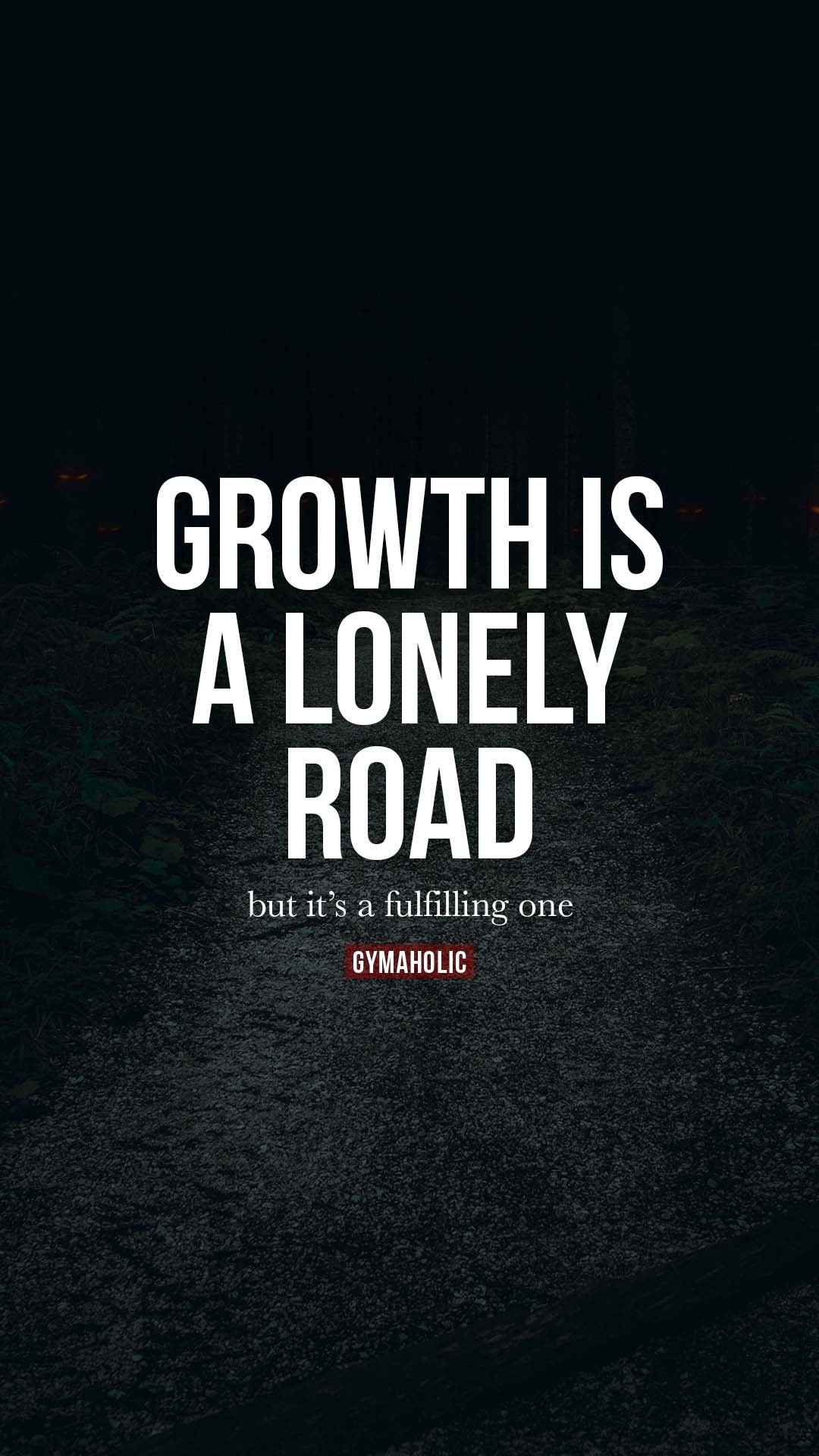 Growth is a lonely road