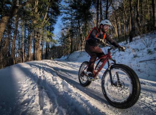 drunkcyclist:  @jonluers keeping it soft.  #fatbike #drunkcyclist (at Patton Mountain)