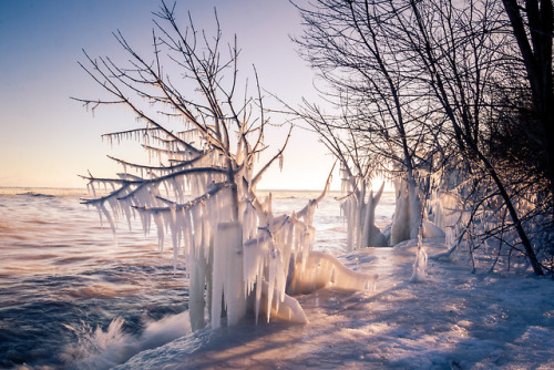 Ice Formations at Bradford Beach by Paul Frederickson