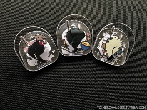 yoimerchandise:  YOI x Kadokawa/Chara-Ani Toy'sworks Collection Niitengo SisterS Acrylic Clips Original Release Date:May 2017 Featured Characters (4 Total):Viktor, Makkachin, Yuuri, Yuri Highlights:These cute clips have unique backsides. Love how the
