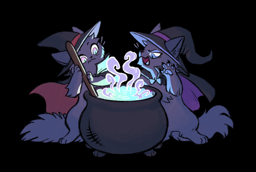 Witchkitties! A belated happy Halloween to everyone.I loved drawing these and plan to draw more + ma