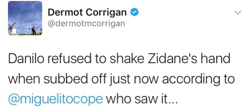 Not good behaviour, seeing that Zidane believes in him and plays him amid all the critics he gets.