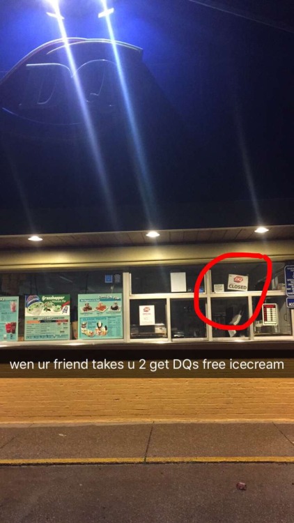 nick-avallone:after driving 30 minutes to get free DQ ice cream and finding out it was closed we cal