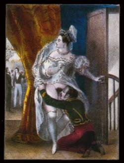 nightinmyveins:  Vintage Erotica: a watercolor by the 19th-century