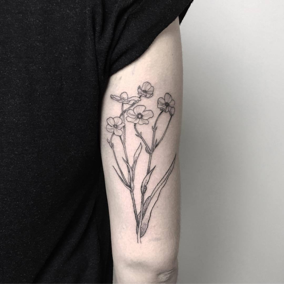 Carolin Walch Thanks Hannah Flowers Fineline Blumen Tattoo