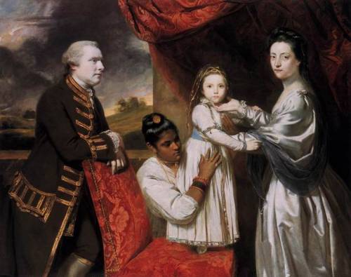 George Clive and his Family with an Indian Maid, 1765, Joshua ReynoldsMedium: oil,canvas