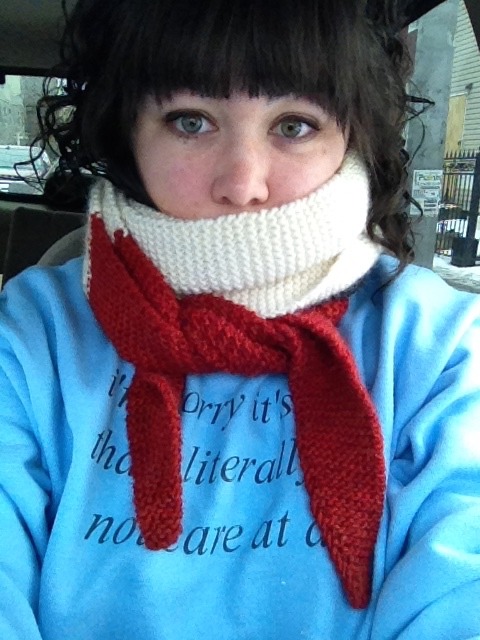 Finished the color tipped scarf! This is probably the nicest scarf I&rsquo;ve ever made bec