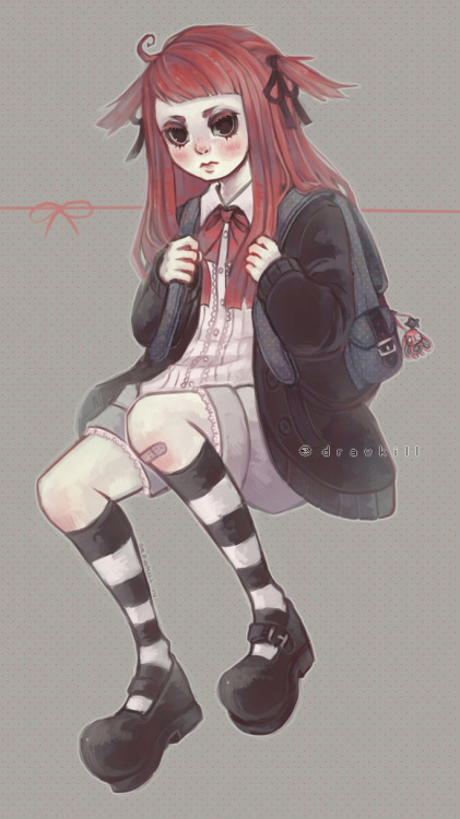 drawkill:  Haven’t painted Tsuki with her little twin tails in awhile. 