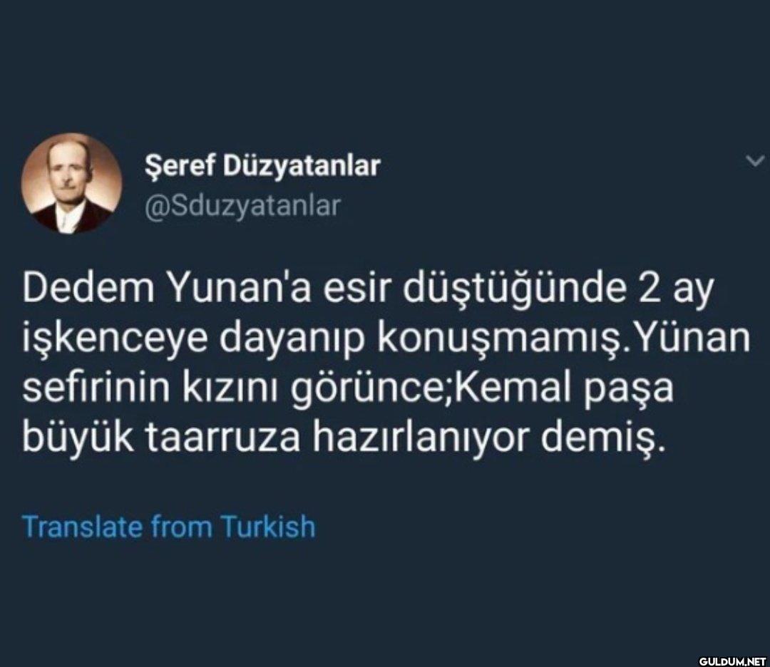 Şeref Düzyatanlar...