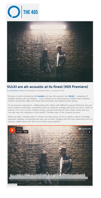 Meet SULKI - Debut track ‘Wait premieres on The 405′www.thefourohfive.com/music/a