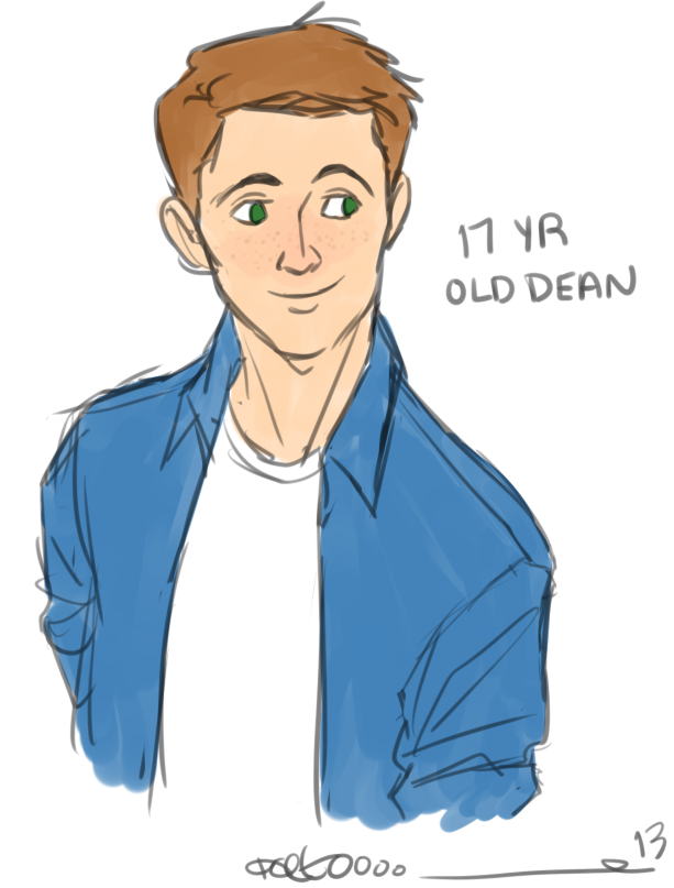 katotroniik:  so here you got normal anna, then 90s cas, dean, and sam then like…some