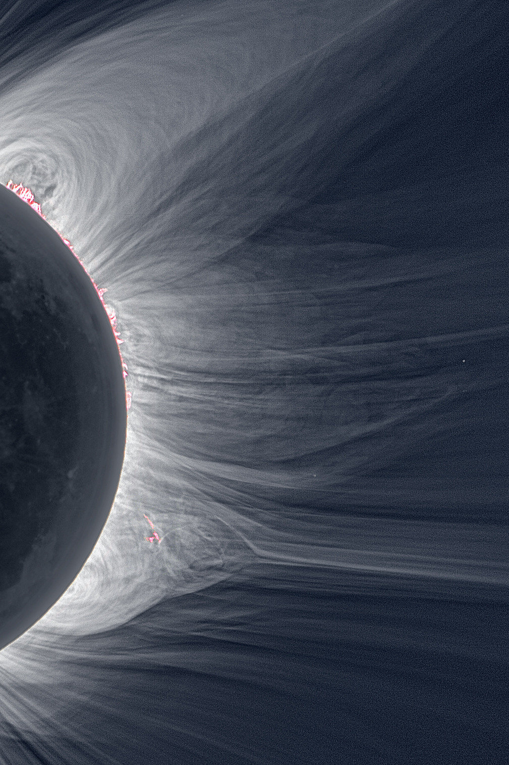 zerostatereflex:  Detailed View of a Solar Eclipse Corona  &ldquo;Only in the