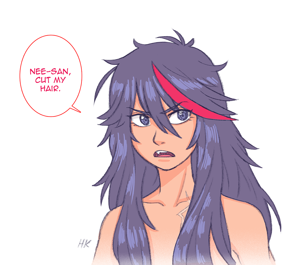 herokick:  Long-haired Ryuko didn’t last. She felt like it was too much trouble.