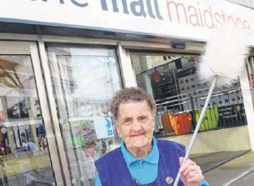 Happy 94th birthday to the awesome Marge, who’s still working as a cleaner at the local shopping cen