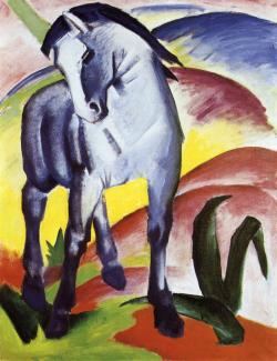 Artmodelnyc:  Blue Horse I  By Franz Marc  1911 