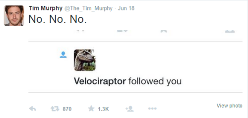 a-dinosaur-a-day: playingeminor: So apparently the boy from the original Jurassic Park has a twitter