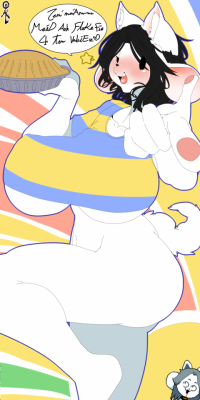 opqhlak:  Toriel’s Cinamon Pie?Tem Ma’am’s Flake Pie!Temmie Belong undertaleArtwork by opqhlak