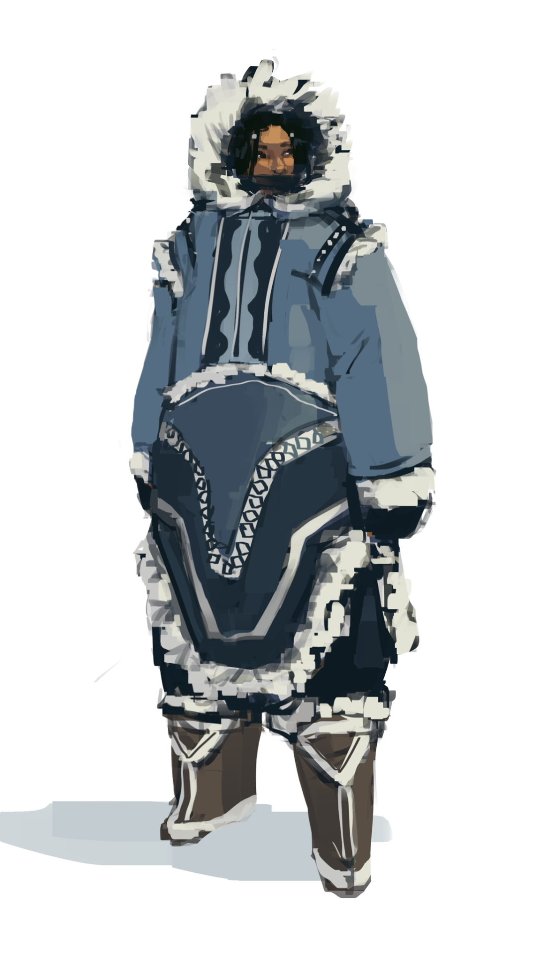 waitingforthecat:  psrj:i wanted to redesign the watertribe parka so here’s a rounder