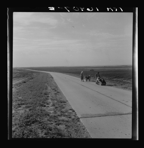  Flood refugees from Arkansas near Memphis (Texas, 1937).  These people, with all their belongings, 