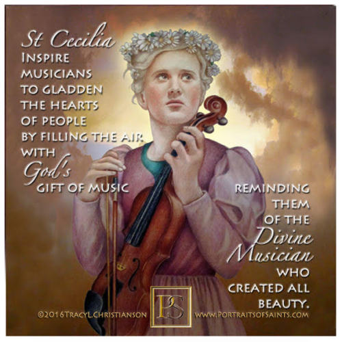 portraitsofsaints:Happy Feast DaySaint Cecilia2nd centuryFeast Day: November 22Patronage: Church mus