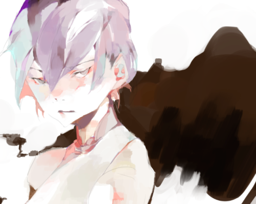 touka wip, I was going to do a ‘darker’ ver of touka but I’m kind of liking this more purer look :T