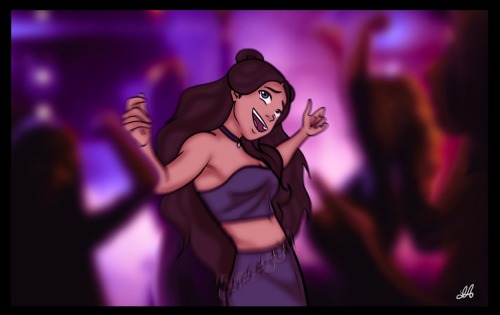 Nightclub Series: Katara Just wanted to draw the gaang dancing at the club :)  Instagram || Patreon 