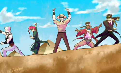 galacticsabc:  I feel like power rangers has some of the best draw the squad images for the stardust crusaders.